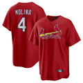 Ldoa St. Louis Cardinals #4 Yadier Molina Player Red Home Game Stitched Jerseys