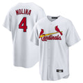 Ldoa St. Louis Cardinals #4 Yadier Molina Player White Home Game Stitched Jerseys