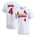 Ldoa St. Louis Cardinals #4 Yadier Molina Player White Home Limited Elite Stitched Jerseys