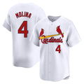 Ldoa St. Louis Cardinals #4 Yadier Molina Player White Home Limited Stitched Jerseys
