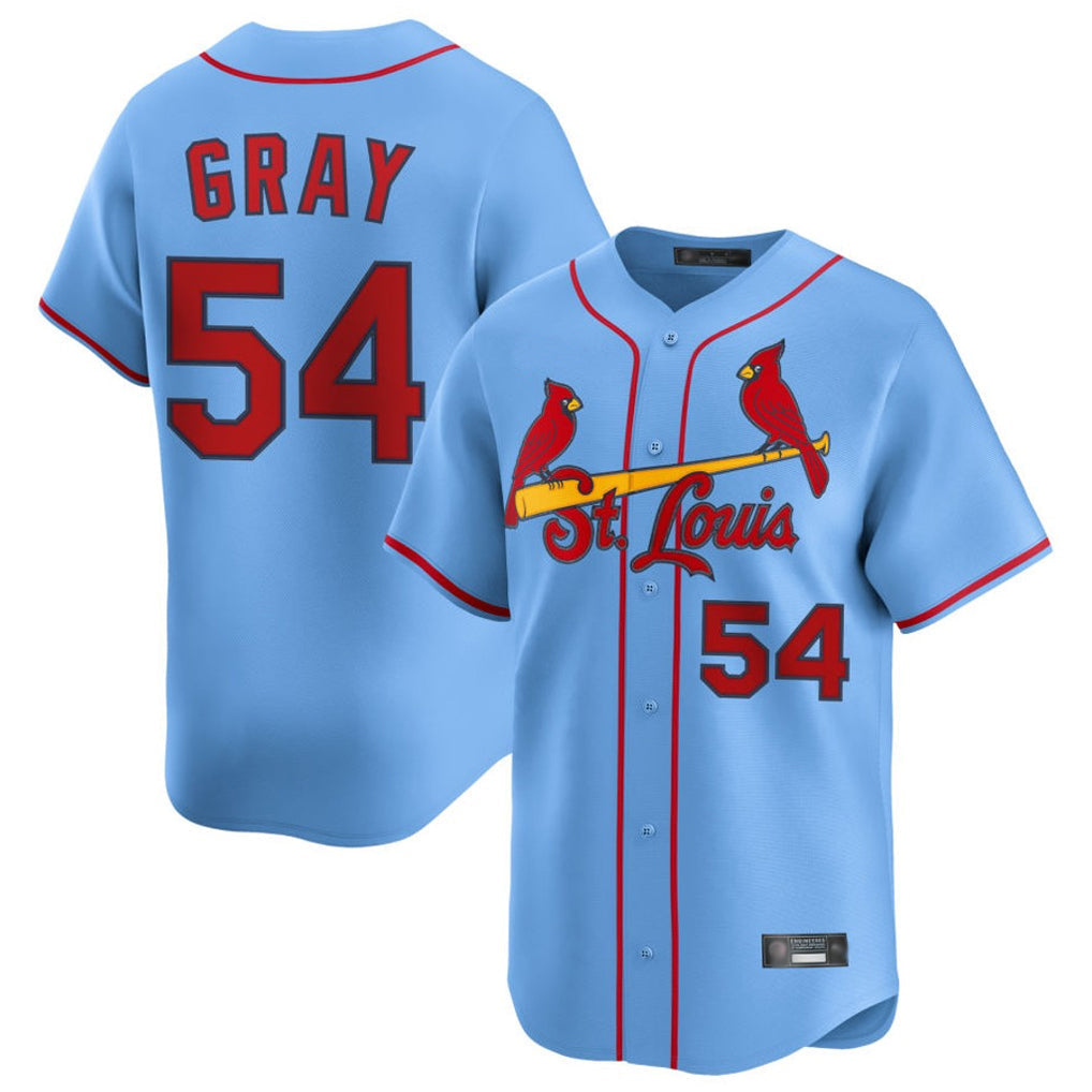 Ldoa St. Louis Cardinals #54 Sonny Gray Player Light Blue Home Limited Stitched Jerseys