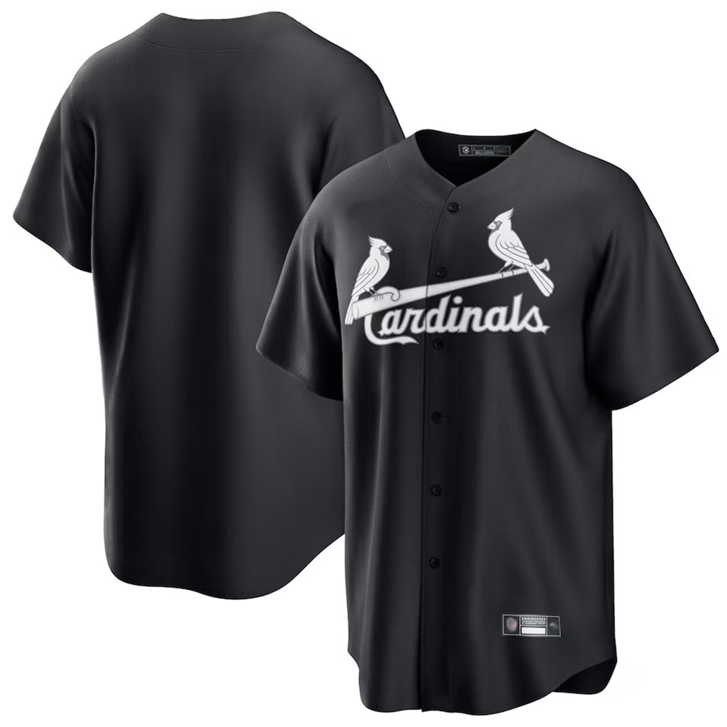 Ldoa St. Louis Cardinals Blank Player Black Cooperstown Collection Limited Stitched Jerseys