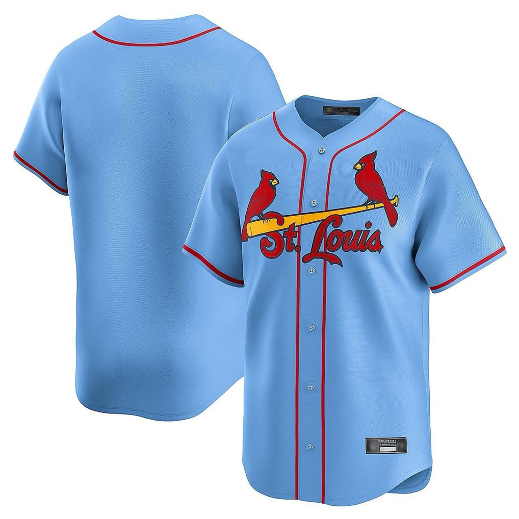 Ldoa St. Louis Cardinals Blank Player Light Blue Home Limited Stitched Jerseys