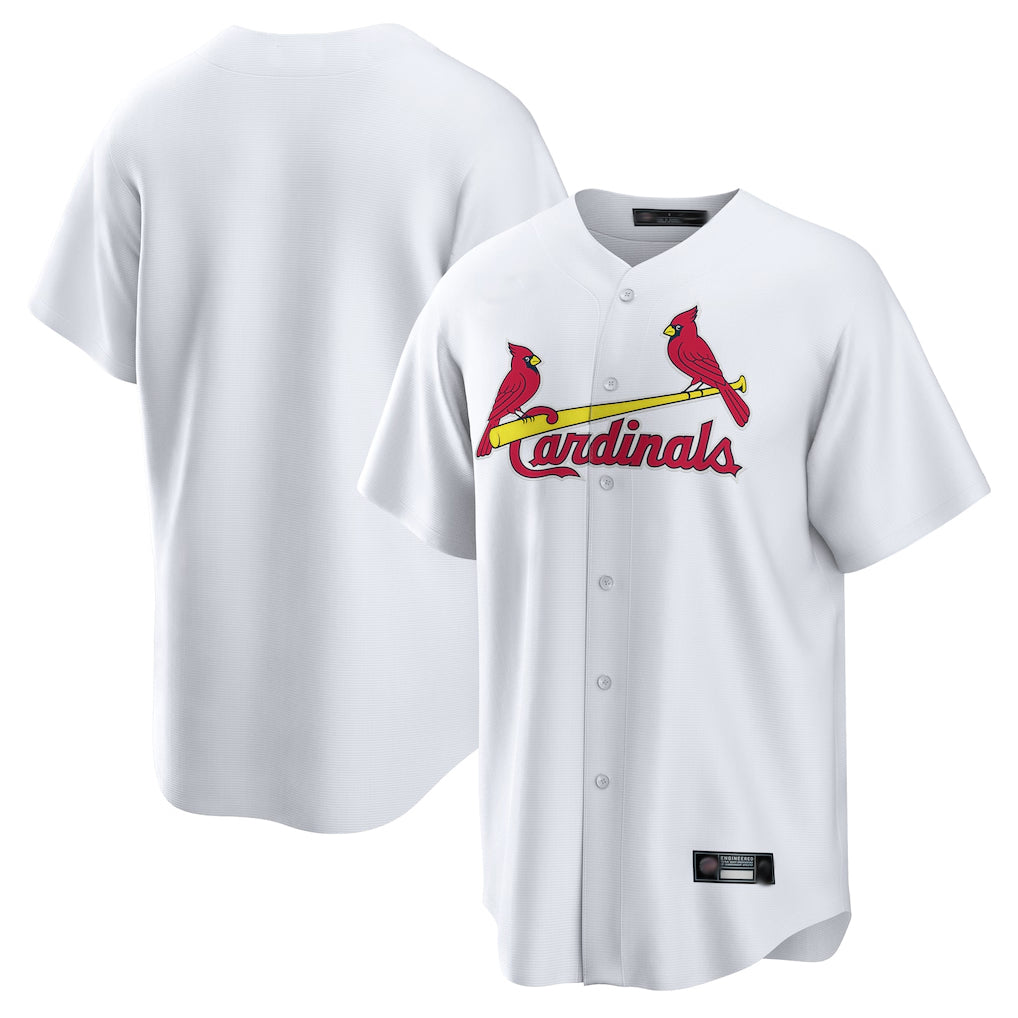 Ldoa St. Louis Cardinals Blank Player White Home Game Stitched Jerseys