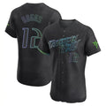 Ldoa TB.Rays #12 Wade Boggs Player Black City Connect Home Limited Elite Stitched Jerseys