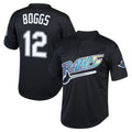 Ldoa TB.Rays #12 Wade Boggs Player Black Mitchell & Ness Cooperstown Collection Mesh Batting Practice Stitched Jerseys