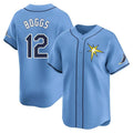Ldoa TB.Rays #12 Wade Boggs Player Light Blue Home Limited Stitched Jerseys
