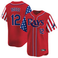 Ldoa TB.Rays #12 Wade Boggs Player Red 2025 Independence Day Vapor Premier Limited Stitched Jerseys