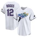 Ldoa TB.Rays #12 Wade Boggs Player White City Connect Home Stitched Jerseys