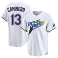 Ldoa TB.Rays #13 Junior Caminero Player White City Connect Home Stitched Jerseys