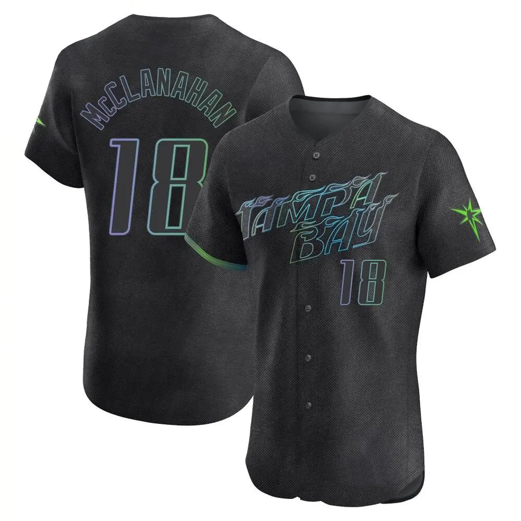 Ldoa TB.Rays #18 Shane McClanahan Player Black City Connect Home Limited Elite Stitched Jerseys