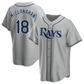 Ldoa TB.Rays #18 Shane McClanahan Player Gray Home Game Stitched Jerseys