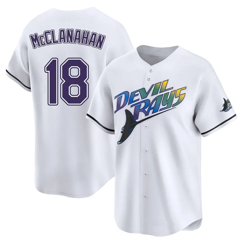 Ldoa TB.Rays #18 Shane McClanahan Player White City Connect Home Stitched Jerseys