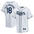 Ldoa TB.Rays #18 Shane McClanahan Player White Home Game Stitched Jerseys