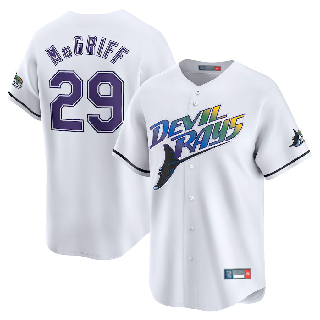Ldoa TB.Rays #29 Fred McGriff Player White City Connect Home Stitched Jerseys
