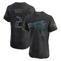 Ldoa TB.Rays #2 Yandy Diaz Player Black City Connect Home Limited Elite Stitched Jerseys