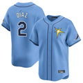 Ldoa TB.Rays #2 Yandy Diaz Player Light Blue Home Limited Stitched Jerseys