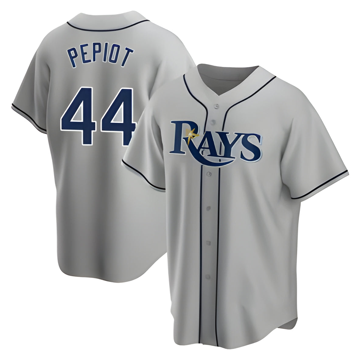 Ldoa TB.Rays #44 Ryan Pepiot Player Gray Home Game Stitched Jerseys