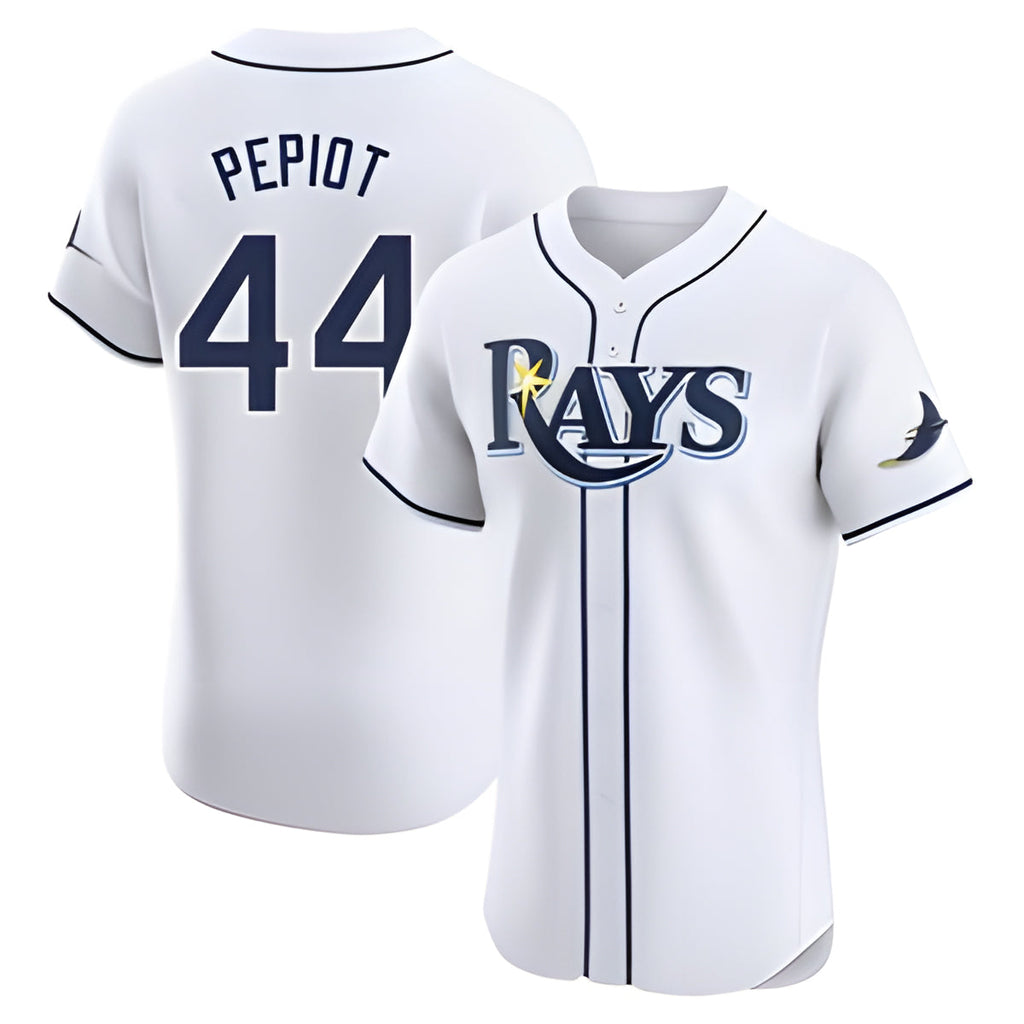 Ldoa TB.Rays #44 Ryan Pepiot Player White Home Limited Elite Stitched Jerseys