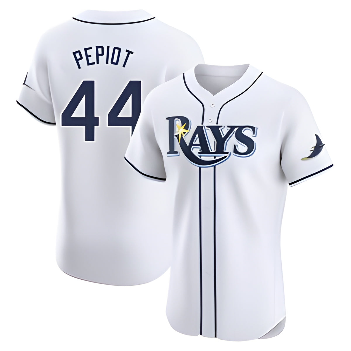 Ldoa TB.Rays #44 Ryan Pepiot Player White Home Limited Elite Stitched Jerseys