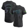 Ldoa TB.Rays #57 Drew Rasmussen Player Black City Connect Home Limited Elite Stitched Jerseys