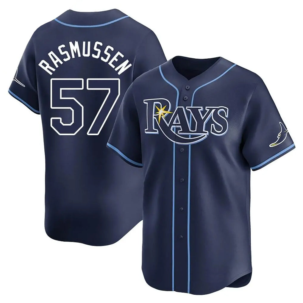 Ldoa TB.Rays #57 Drew Rasmussen Player Navy Home Limited Stitched Jerseys