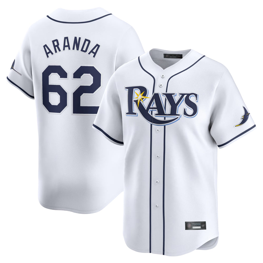 Ldoa TB.Rays #62 Jonathan Aranda Player White Home Limited Stitched Jerseys