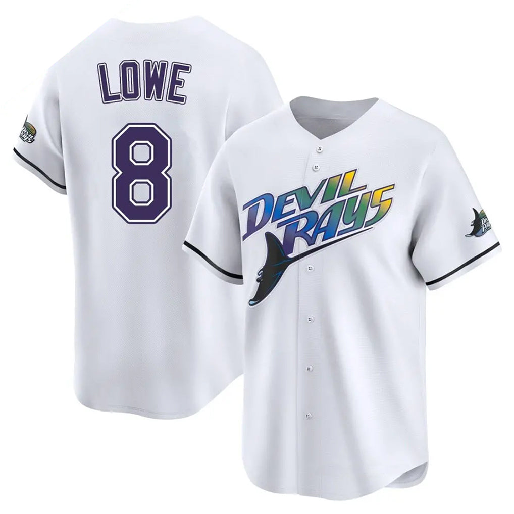 Ldoa TB.Rays #8 Brandon Lowe Player White City Connect Home Stitched Jerseys