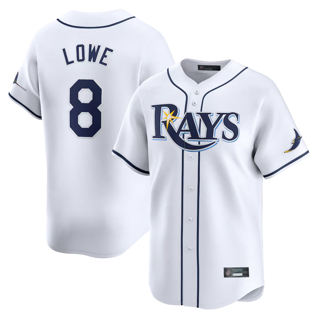 Ldoa TB.Rays #8 Brandon Lowe Player White Home Limited Stitched Jerseys