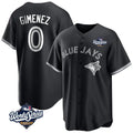Ldoa T.Blue Jays #0 Andres Gimenez Player Black 2025 World Series Game Stitched Jerseys