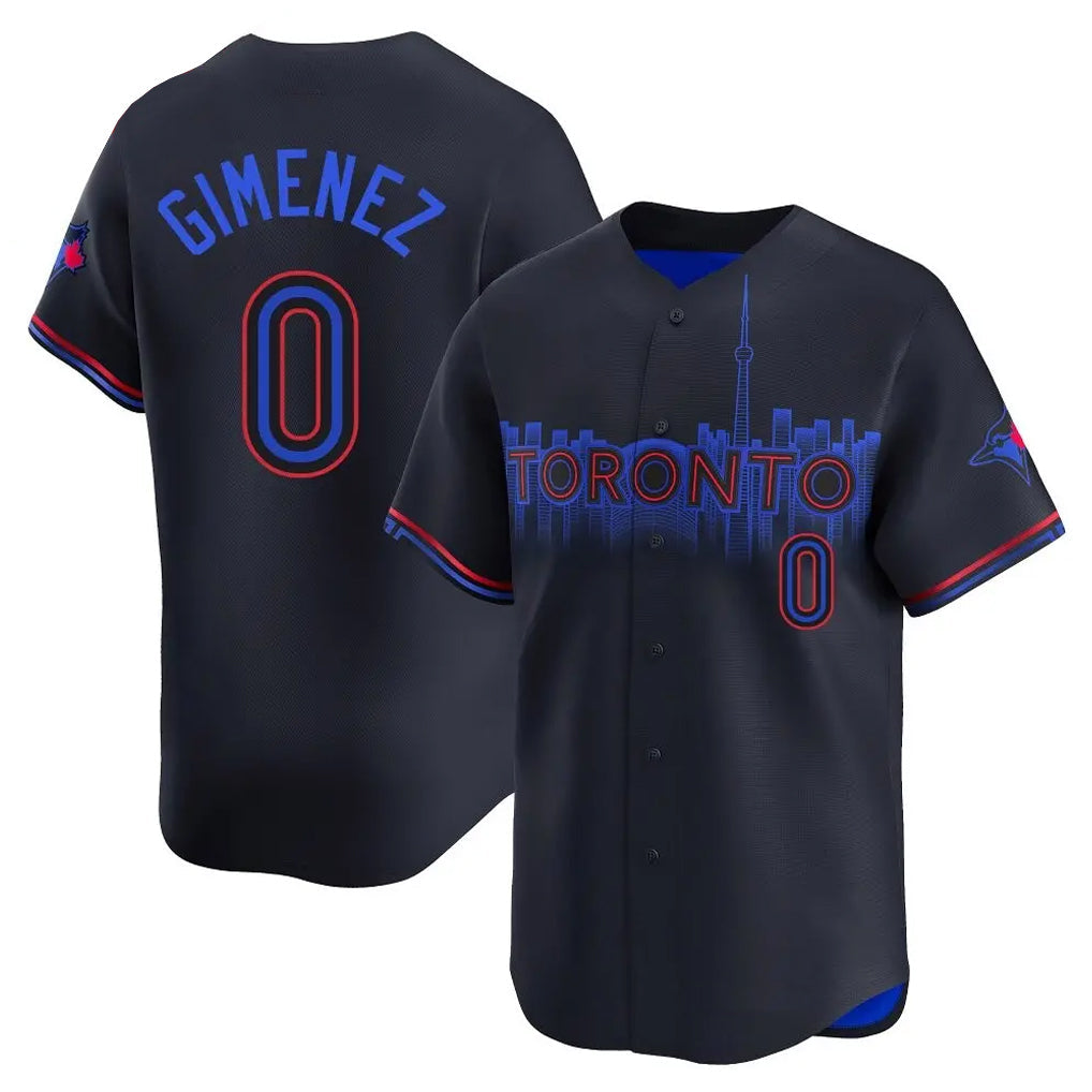 Ldoa T.Blue Jays #0 Andres Gimenez Player Black City Connect Limited Stitched Jerseys