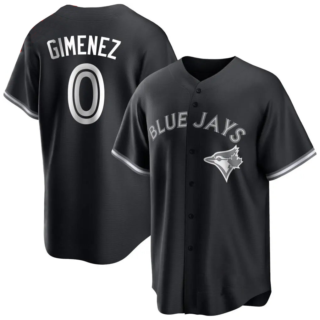 Ldoa T.Blue Jays #0 Andres Gimenez Player Black Home Game Stitched Jerseys