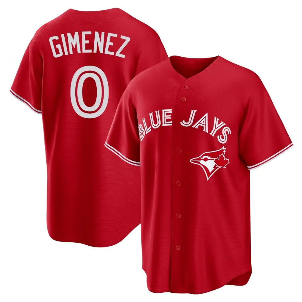 Ldoa T.Blue Jays #0 Andres Gimenez Player Red Home Game Stitched Jerseys
