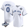 Ldoa T.Blue Jays #0 Andres Gimenez Player White 2025 World Series Limited Stitched Jerseys