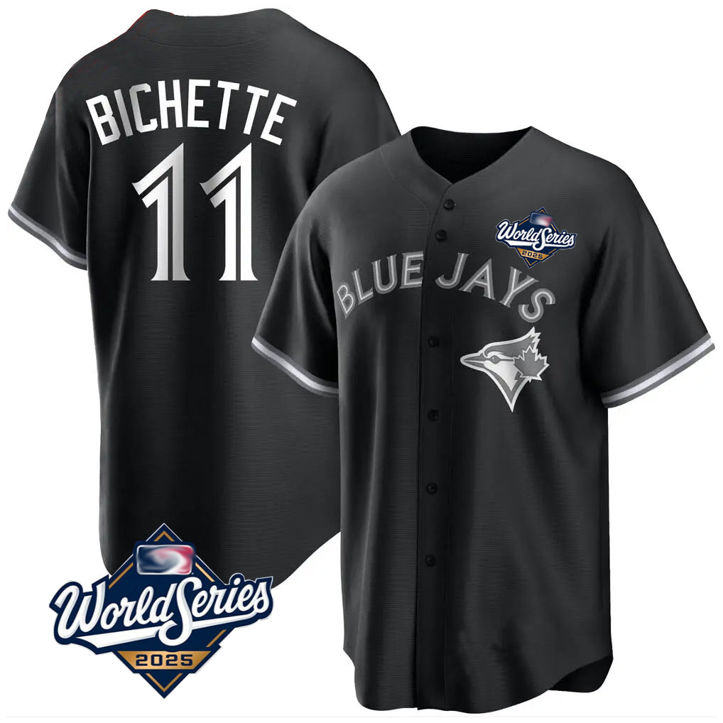 Ldoa T.Blue Jays #11 Bo Bichette Player Black 2025 World Series Game Stitched Jerseys