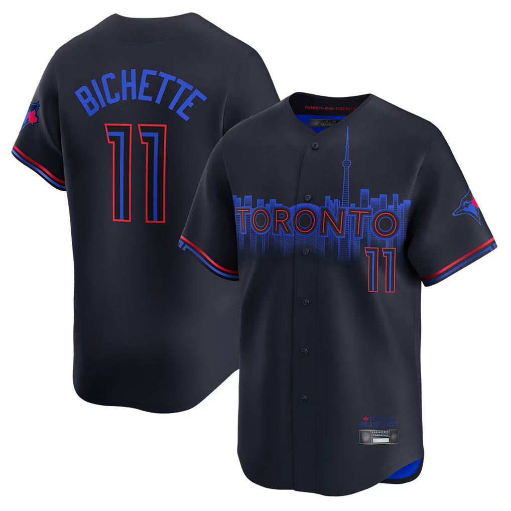 Ldoa T.Blue Jays #11 Bo Bichette Player Black City Connect Limited Home Stitched Jerseys