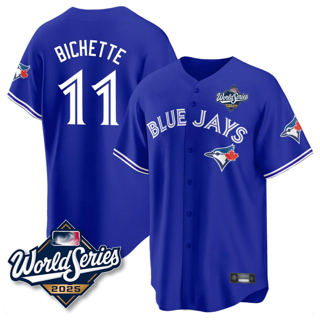 Ldoa T.Blue Jays #11 Bo Bichette Player Blue 2025 World Series Rush Limited Stitched Jerseys