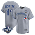 Ldoa T.Blue Jays #11 Bo Bichette Player Gray 2025 World Series Limited Home Stitched Jerseys