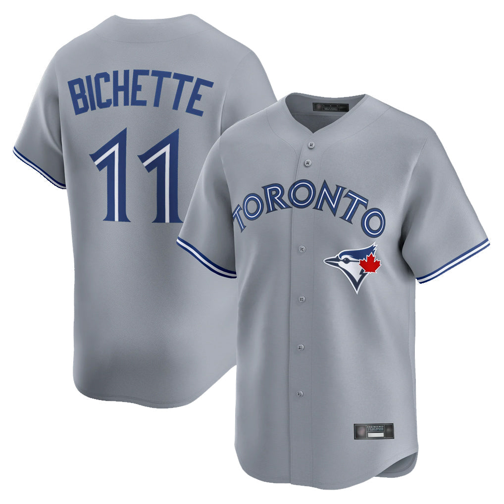 Ldoa T.Blue Jays #11 Bo Bichette Player Gray Home Limited Stitched Jerseys