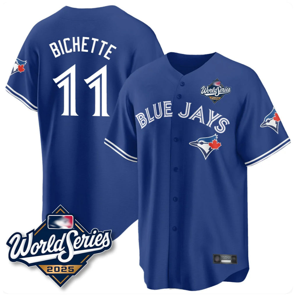 Ldoa T.Blue Jays #11 Bo Bichette Player Royal 2025 World Series Limited Home Stitched Jerseys