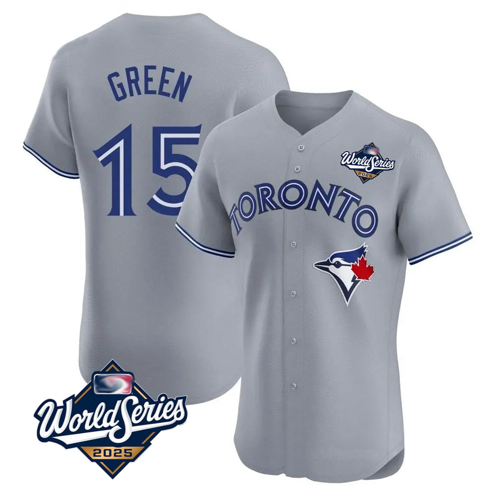 Ldoa T.Blue Jays #15 Chad Green Player Gray 2025 World Series Elite Limited Stitched Jerseys