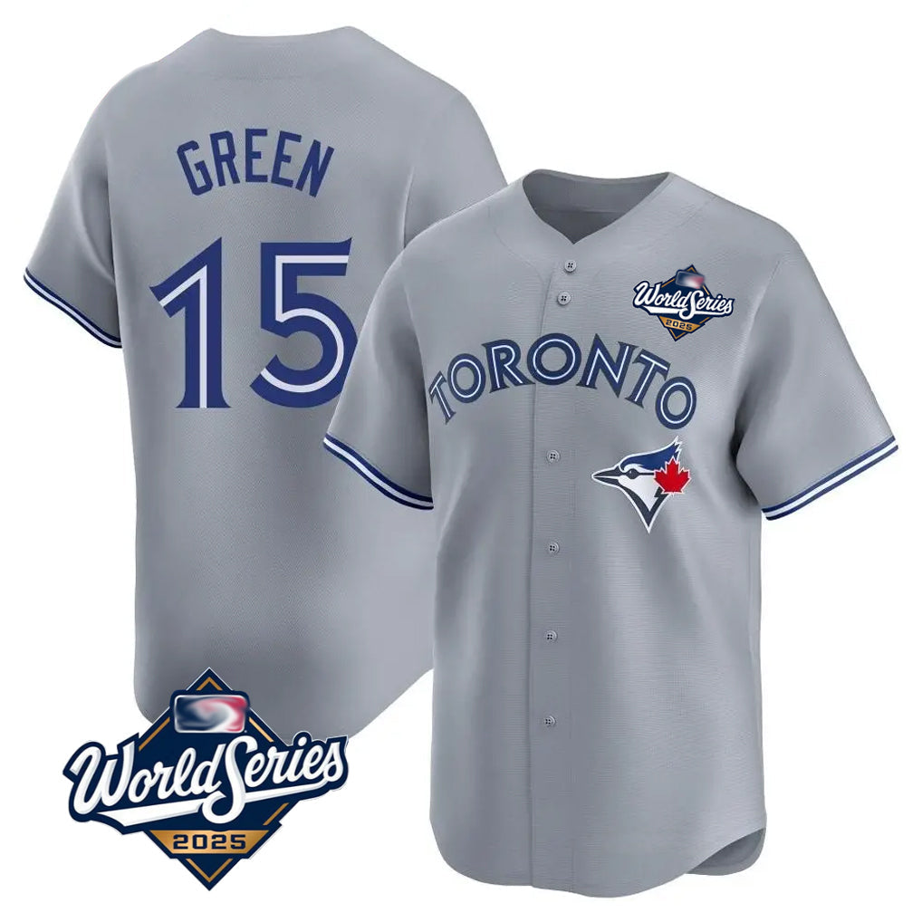 Ldoa T.Blue Jays #15 Chad Green Player Gray 2025 World Series Home Limited Stitched Jerseys