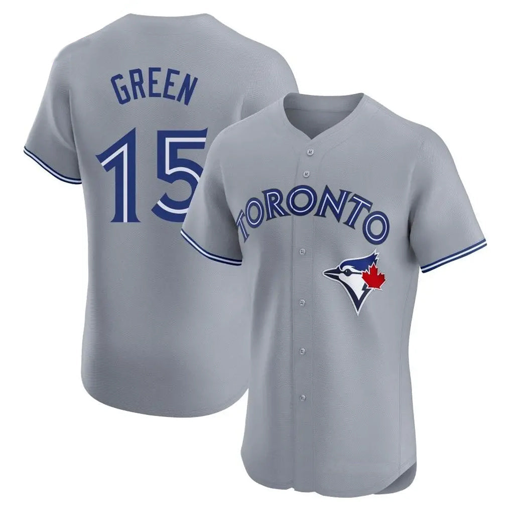 Ldoa T.Blue Jays #15 Chad Green Player Gray Home Elite Limited Stitched Jerseys