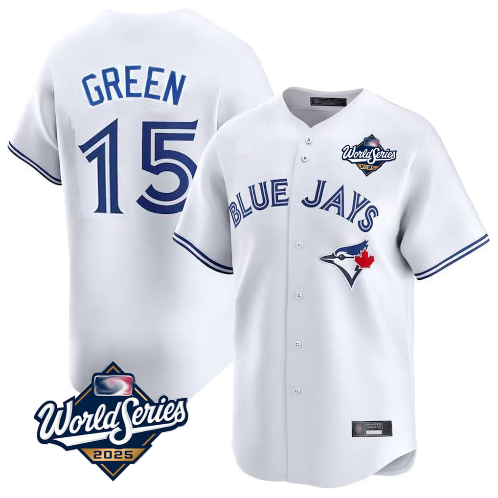 Ldoa T.Blue Jays #15 Chad Green Player White 2025 World Series Limited Stitched Jerseys