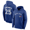 Ldoa T.Blue Jays #25 Anthony Santander Player Royal Performance Pullover Hoodie