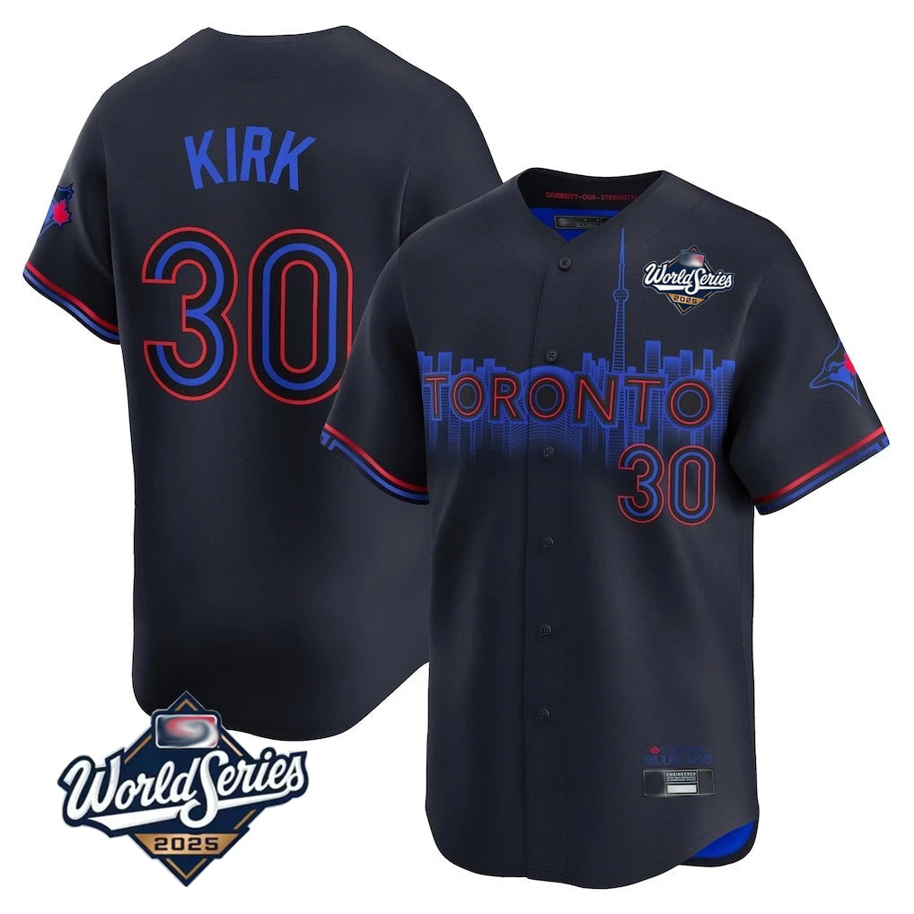 Ldoa T.Blue Jays #30 Alejandro Kirk Player Black 2025 World Series City Connect Stitched Jerseys