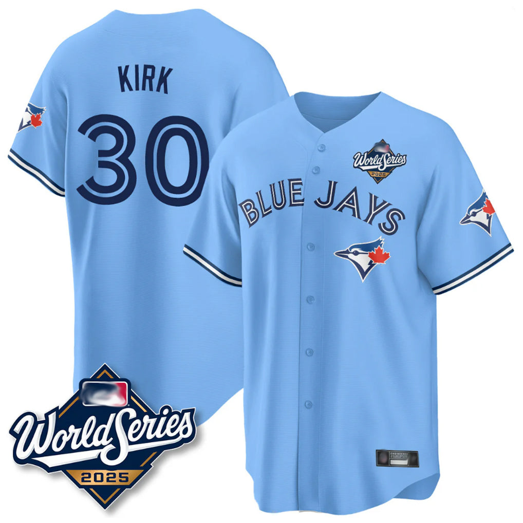 Ldoa T.Blue Jays #30 Alejandro Kirk Player Blue 2025 World Series Limited Stitched Jerseys