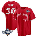 Ldoa T.Blue Jays #30 Alejandro Kirk Player Red 2025 World Series Home Limited Stitched Jerseys