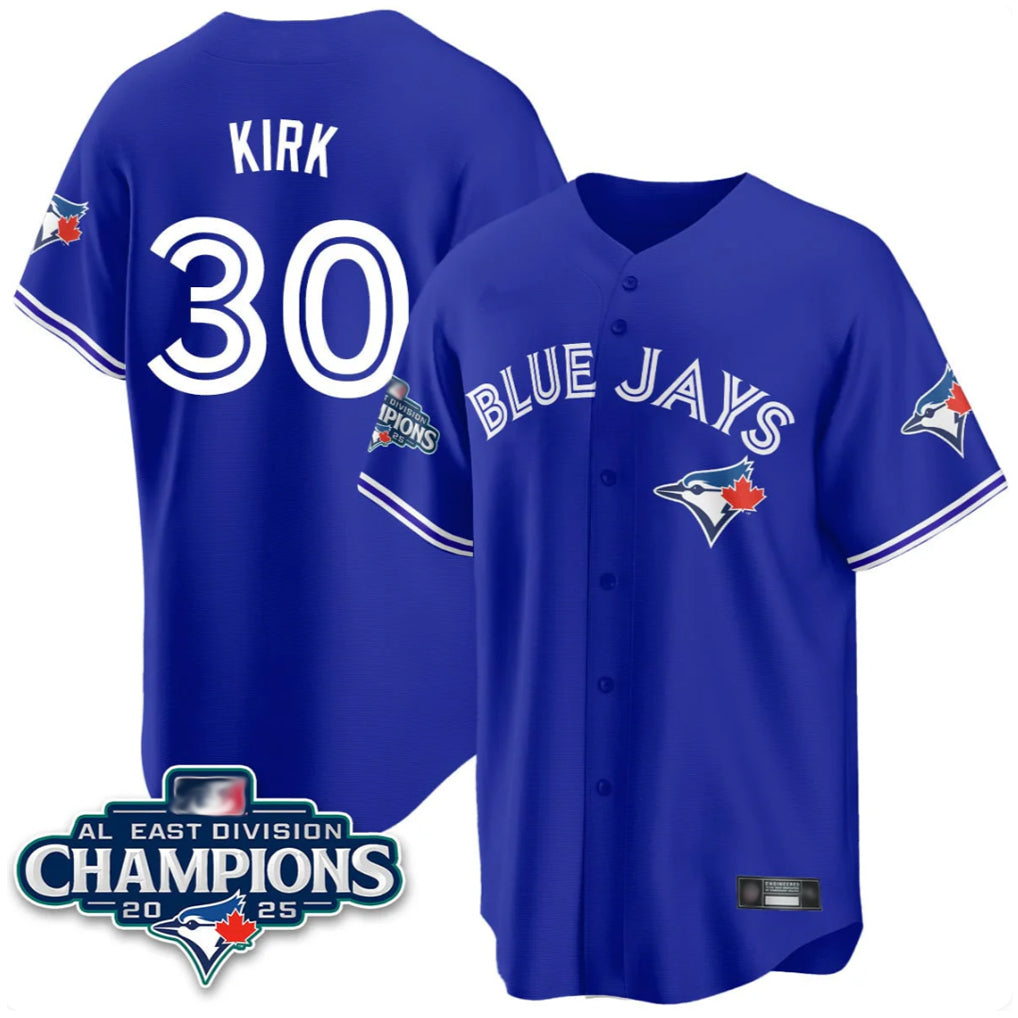 Ldoa T.Blue Jays #30 Alejandro Kirk Player Royal AL East Division All Stitched Jerseys