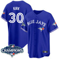 Ldoa T.Blue Jays #30 Alejandro Kirk Player Royal AL East Division All Stitched Jerseys